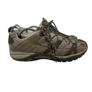 Merrell Siren Sport Hiking Shoes Gray/Pink Women's Vibram Sole Leather Size 10